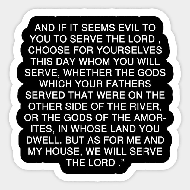 Joshua 24:15 Bible Verse Text (NKJV) Sticker by Holy Bible Verses